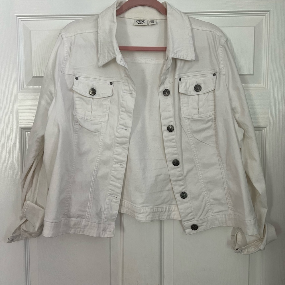 Cato Women's White Jean Jacket